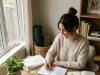 Enhance Your Routine: Everyday Tips to Improve Your Life Instantly “Person organizing workspace and following daily self-improvement habits like planning, hydration, exercise, and mindfulness for better productivity and lifestyle improvement.”everyday tips to improve your life